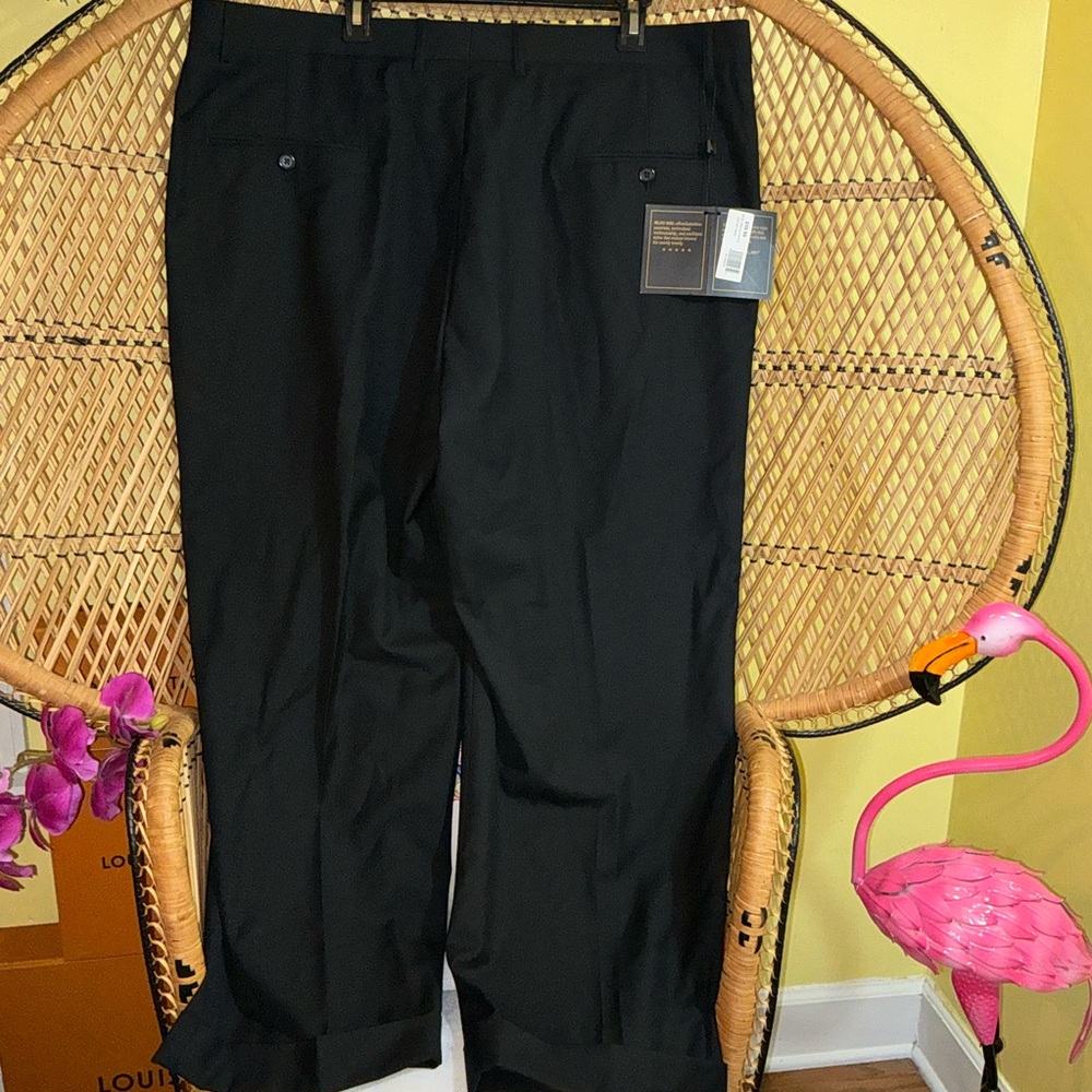 Milano Moda Men’s Dress Pants Black 44/34 - Picture 2 of 16